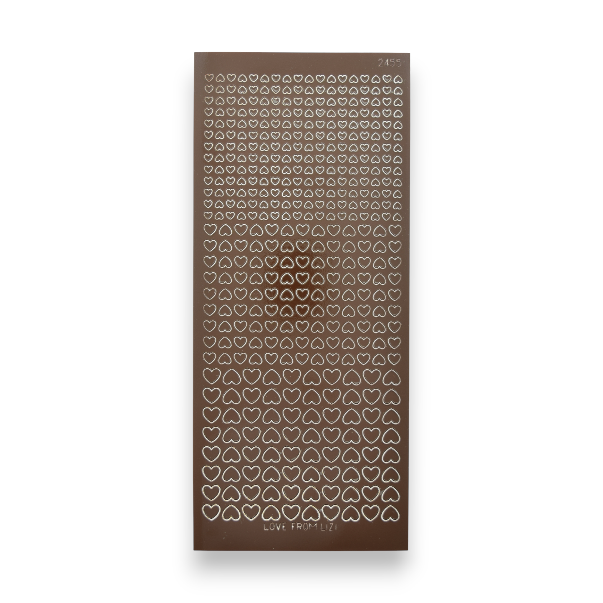 Mini Heart Brown Peel-Off Stickers